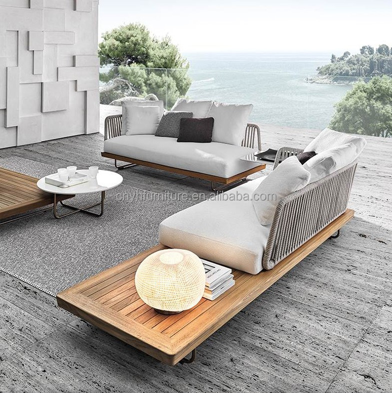 Luxurious Plus-Dimension Out of doors Wood Couch Lounge Units for Backyard Furnishings